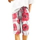 thumbnail image 4 of ICHUANYI Clearance Fashion Women Casual Loose Shorts Elastic Waist Summer Pockets Printing Pants(Red, XXL) ICHUANYI WER2023080810385, 4 of 4