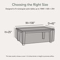 thumbnail image 2 of Covermates Outdoor/Patio Table Cover - 108"W x 42"D x 25"H, 300D Polyester, All-Weather, 2 of 7