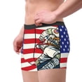 thumbnail image 2 of Pofeuu American Astronaut Runs Forward Print Men’s Boxer Briefs, Moisture-Wicking Underwear, Regular,Trunk-Small, 2 of 5