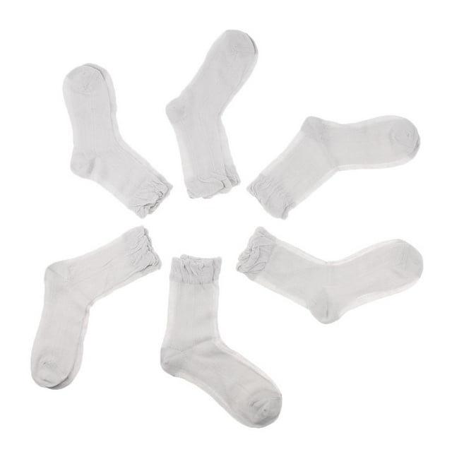 6 pares de calcetines de mujer Calcetines informales de hasta el tobillo Calcetines cortos informales / gris / blanco / rosa / Soledad Calcetines de mujer