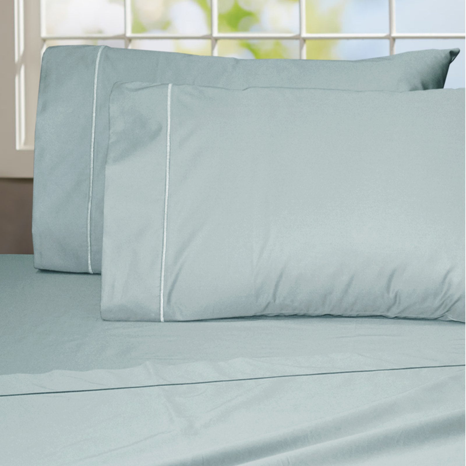 Gracy Bedding Collection 1000TC Organic Cotton Olympic Queen Size Solid Colors 