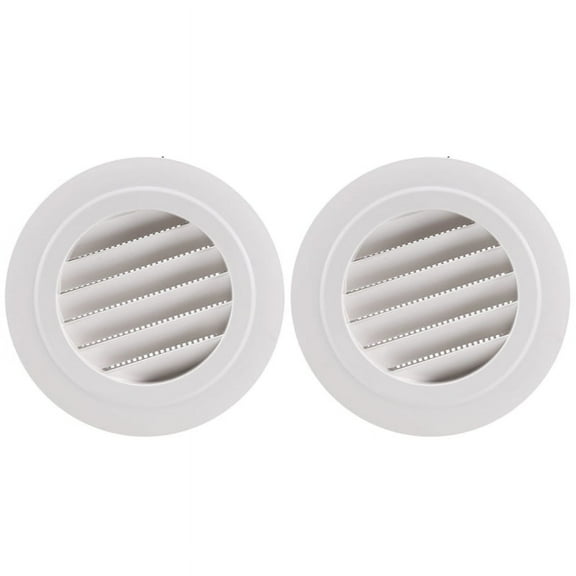 2 Pieces 4 Inch Air Vent Louver, Air Grill Cover with Built-In a Fly Screen for Bathroom Office Home