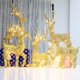 thumbnail image 2 of Mini Reindeer Elk Desktop Ornament Christmas Deer Cart Accessories Wrought Iron Golden Sleigh Cart Table Figures Christmas Gift, 2 of 5