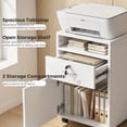 thumbnail image 4 of HOMCOM Armoire de Rangement de Documents Roulante 24 Pouces pour Imprimante de Bureau à Domicile, 4 of 10