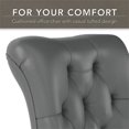 thumbnail image 3 of Cabot Mid Back Tufted Office Chair in Dark Gray Leather, 3 of 8
