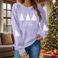 thumbnail image 2 of ABATAB Christmas Sweatshirts for Women Crewneck Cute Christmas Graphic Print Long Sleeve Shirt Holiday Party Pullover Blouse, 2 of 6