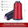 thumbnail image 3 of RICHWORD Red Embroidery Thread 4000M(4374Y) 40WT Polyester Thread 100 Colors Selected for Commercial Multi Needles and Single Needle Embroidery Machine 0033, 3 of 6
