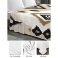 thumbnail image 6 of Boho Black Brown Full Size Flat Sheet, Wrinkleproof & Fadeproof Cooling Flat Bed Sheet Only, Geometric Southwestern Ethnic Retro Breathable Soft Bedding Top Sheets 81 x 96 Inches, 6 of 8