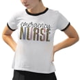 thumbnail image 2 of Emergency Nurse Leopard Print Ringer Tee Shirt Unisex 2X-Large White/Black, 2 of 5