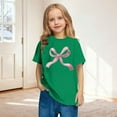 thumbnail image 2 of Vêtements pour Fillettes, Mode Mignonne Col Rond Imprimé Manches Courtes, T-Shirt pour Enfants, 2 of 8