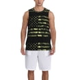 thumbnail image 7 of Wukai American Flag Camo Men’s Basketball JerseyLarge, 7 of 7