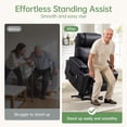 thumbnail image 4 of Electric Power Lift Recliner Chair for Elderly with Heat & Massage & USB Charge Port, 160° Adjustable PU Leather Recliner, Stand Assist, Remote Control, Cup Holders for Living Room Bedroom (Black), 4 of 9