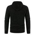 thumbnail image 5 of Herrnalise Men's Fashion Autumn And Winter Stand Collar Sweater Casual Fleece Jacket Black, 5 of 5