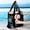 Black, variant on Mesh Beach Bag, Large Beach Tote Bags For Women Foldable Mesh Swimming Pool Bag With Tumbler Side Pockets - Sandproof, Waterproof Green