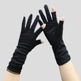 thumbnail image 2 of COMVALUE Women’s Summer Sun Protection Driving Gloves Non-slip Touchscreen Sunblock Mid-Length Gloves for Cycling Riding (Black, One Size), 2 of 3