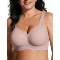 thumbnail image 1 of Sujetador inalámbrico de gelatina Bra OEAK para mujer, cobertura total, Dusty Rose XL, 1 of 8