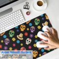 thumbnail image 4 of Long Mouse Pads for Desk,Black Colorful Skull Flower Hat Pattern Desk Mats on Top Of Desks, Desk Mouse Pad Extra Large with 3mm Non-Slip Base and Stitched Edge for Gaming,Office,Work,Home 35.4"x15.7", 4 of 6