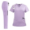 thumbnail image 3 of Scrubs Sets Doctor Dentist Workwear Work Clothes Set Spa Top Pants Nurse Doctor Dustproof Workwear, 3 of 4