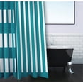 thumbnail image 3 of Simply Daisy 70" W x 73" H Beach Blanket Stripe Print Polyester Shower Curtain, Lake Blue, 3 of 3