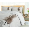 thumbnail image 5 of Ambesonne Nature Duvet Cover Sets, Snow Winter Frozen, 2-Queen, White Brown, 5 of 7