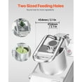 thumbnail image 5 of KFFKFF  Commercial Food Processor Stainless Steel Grain Grinder 750W Electric Food Cutter for Vegetables Fruits 3mm/5mm/7mm/10mm Grater, 2mm/4mm Cutter, 5 of 9