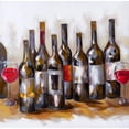thumbnail image 3 of Atelier B Art Studio 20x20 Black Modern Framed Museum Art Print Titled - RED WINE BOTTLES, 3 of 5