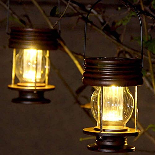 Pearlstar Solar Lanterns Outdoor Hanging Lights With Handle For Pathway Yard Patio Garden Decoration Waterproof Outside Table Lamp 2 Pack 5 H Warm Com Pearlstar Solar Lanterns Outdoor, Solar Patio Table Lights
