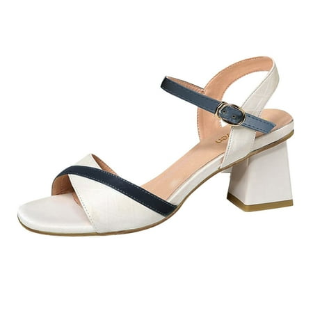 

zuwimk Platform Sandals Women Womens Slip On Flip Flops Ring Toe Strappy Summer Gladiator Flat Sandals Beige