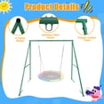 thumbnail image 3 of PRINIC A Frame Swing Stand Heavy Duty Sturdy Metal Frame Large Size with Ground Anchored All Weather Usage for Backyard, 71" Height Holds Up to 550lbs (Swing NOT Included), 3 of 10