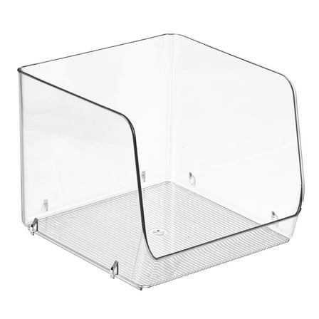 iDesign Open-Front Stackable Bathroom Cabinet Organizer, Clear