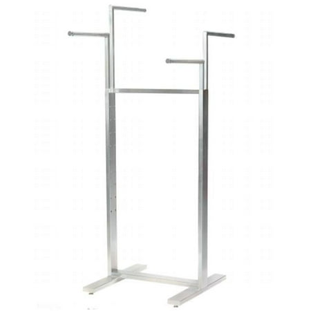 Econoco Bauhaus Series - Adjustable 4-Way Rack, Satin Chrome