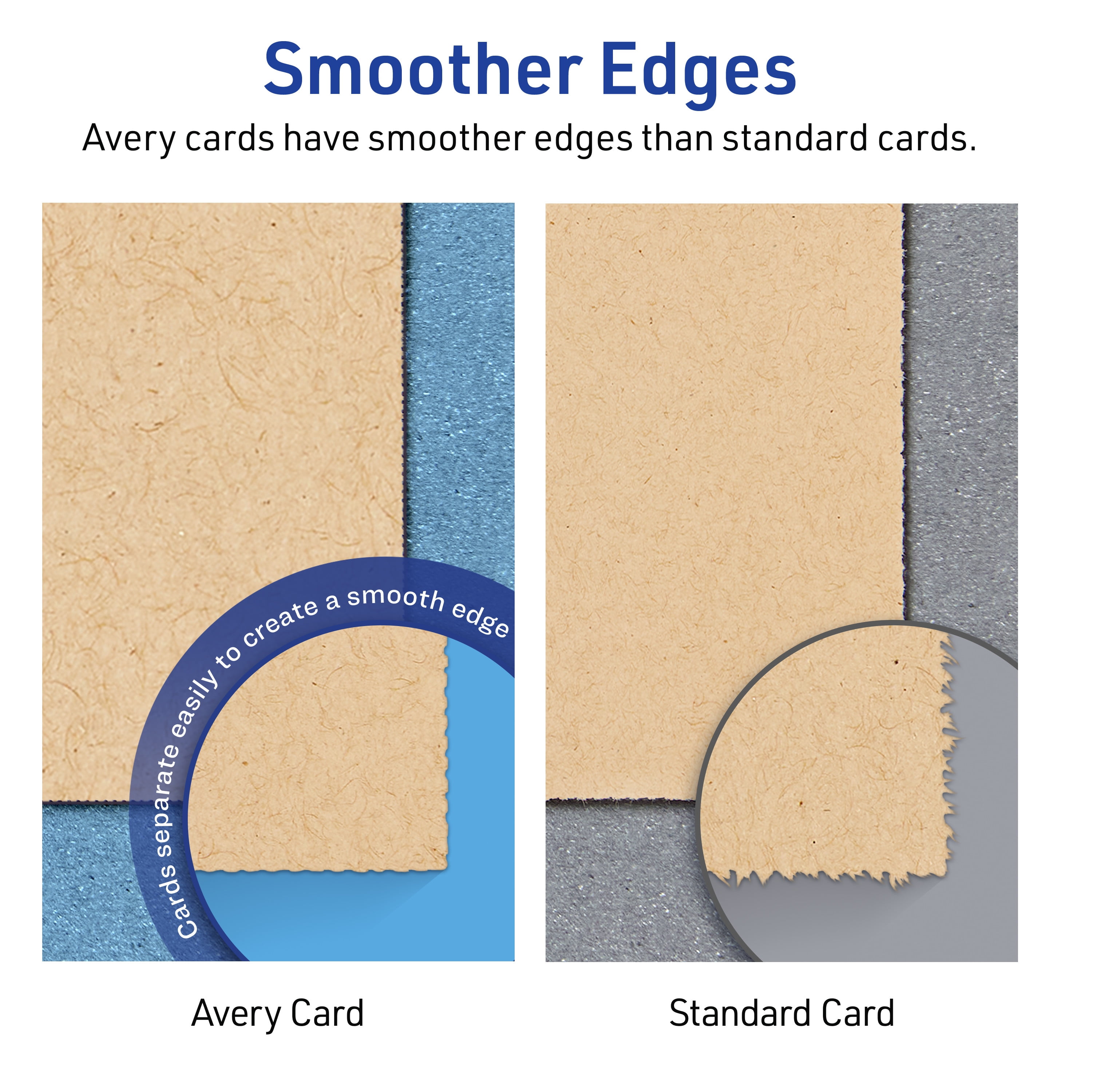 Avery Printable Rectangle Cards, 3" x 5", Kraft Brown, 150ct