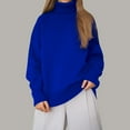 thumbnail image 4 of Pullover Sweaters for Women 2025 Long Sleeve Turtleneck Loose Plain Knitted Sweater Tops Fall Winter Outfits, 4 of 6