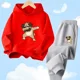 thumbnail image 3 of Conjunto de sudadera con capucha y pantalones de bulldog francés divertidos, conjunto de dos piezas, chándal informal fino, ropa deportiva para niños y bebés, 3 of 5