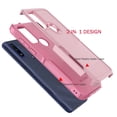 thumbnail image 3 of For Moto G Pure / G Power 2022 Case, 2 in 1 Heavy Duty Armor Shockproof Tough Hybrid Dual Layer Rubber Drop Protection Soft Bumper Rugged Protective Phone Cover Case for Moto G Pure -Pink, 3 of 7