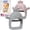 Gray / Pink, variant on PBnJ Baby Silicone Teething Mitten for Infants and Toddlers, Gray and Blue, 2 Pack