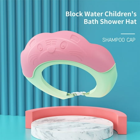 

Waroomhouse Baby Shampoo Hat Wide Brim Adjustable Head Circumference Protect Eye Bath Visor Ear Block Water Infants Toddlers Kids Children Bath Shower Hat