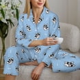 thumbnail image 6 of Uemuo French Bulldog Puppy Pattern Womens Pajama Sets,PJ Set for Women,Pajamas for Women Logo,Long Sleeve Pajama Set for Women,Soft Long Sleeve Top With Pants-XX-Large, 6 of 9