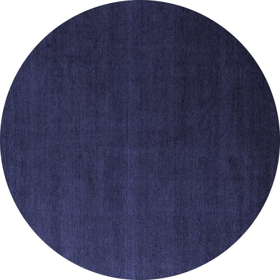 Ahgly Company Indoor Round Abstract Blue Modern Area Rugs, 5' Round