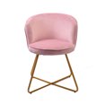 thumbnail image 4 of Porthos Home Orry Dining Chairs, Velvet Upholstery, Gold Dipped Metal Legs (Set of 2), 4 of 7
