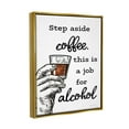 thumbnail image 4 of Stupell Industries Step Aside Coffee Funny Food & Beverage Painting Gold Floater Framed Canvas Art Print Wall Art, 25 x 31, 4 of 10