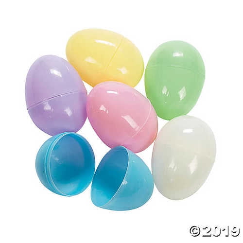 Jumbo Pastel Plastic Easter Eggs 12 Pc.