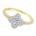 thumbnail image 2 of AFFY Round Shape White Natural Diamond Clovr Ring In 14k Yellow Gold (0.4 cttw) Ring Size-8.5, 2 of 2
