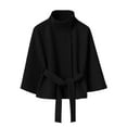 thumbnail image 5 of Pyhlmscde Women's Stand Collar Winter Cropped Overcoat, Coats for Women, Poncho Sweater, Overcoat for Women, 5 of 5