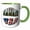 Green/White, variant on 3drose, Picture Text of Hawaii and Usa, 11oz Two-tone Yellow Mug
