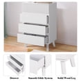 thumbnail image 5 of AODAILIHB Modern White Dresser 4 Drawer, Wood Organizer with Wide Storage Space, Large Storage Cabinet for Bedroom, Living Room, Hallway, 5 of 8