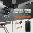 thumbnail image 4 of KFFKFF Expert Cosmetics Carrying Case, Aluminum Constructed, Equipped with Supportive Legs, Oversized Rolling Beauty Organizer, Features 360° Rotating Wheels, in Classic Black, 4 of 9