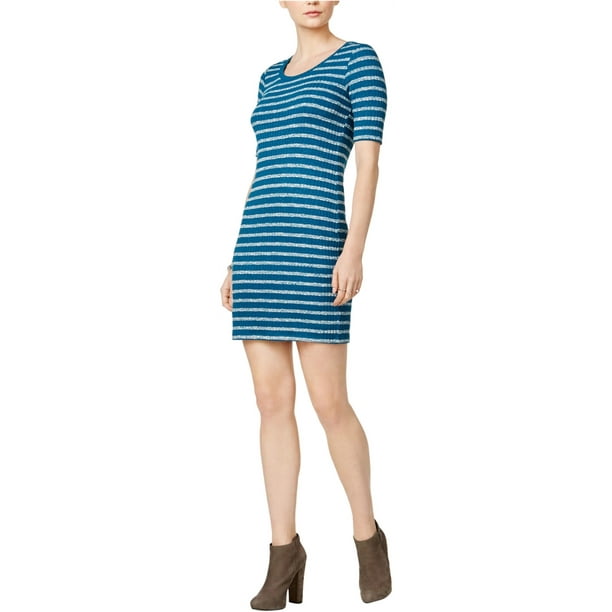 Kensie Womens Stretch Shirt Dress, Bleu, X-Large
