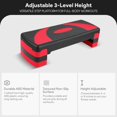 thumbnail image 3 of VibrantEcho  Aerobic Step Platform, Exercise Stepper in Multiple Colors - Home Gym Fitness Equipment for Cardio, Core, Leg Toning, Balance Training and Low-Impact Workouts, 3 of 17