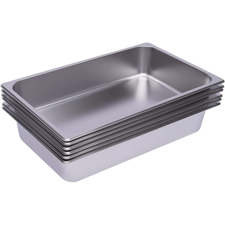 1/3 Size Hotel Pans with Lids, 6 Inch Deep 8Pcs Stainless Steel Steam Table  Pans Steam Table Tray for Food Warmer Cooking Heat Restaurant Supplies for